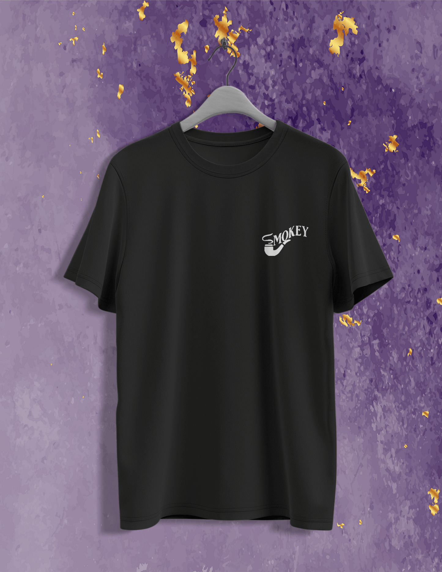 Drop Shoulder Black Toji Oversized T-Shirt - Smokey