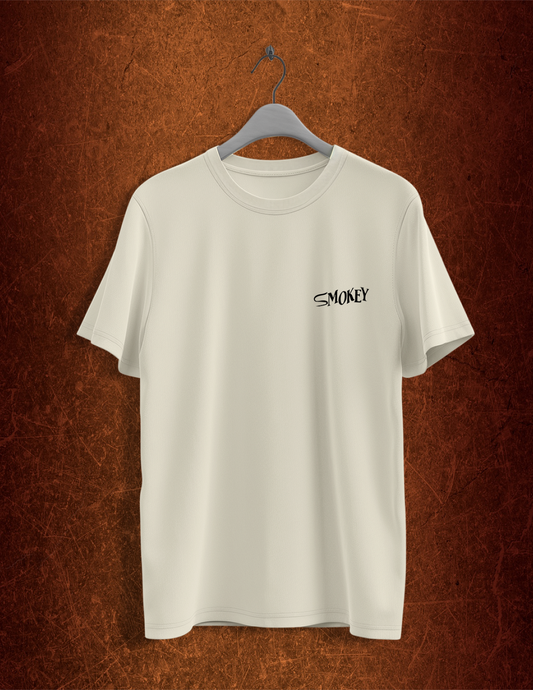 Drop Shoulder Beige Hanuman Oversized T-Shirt