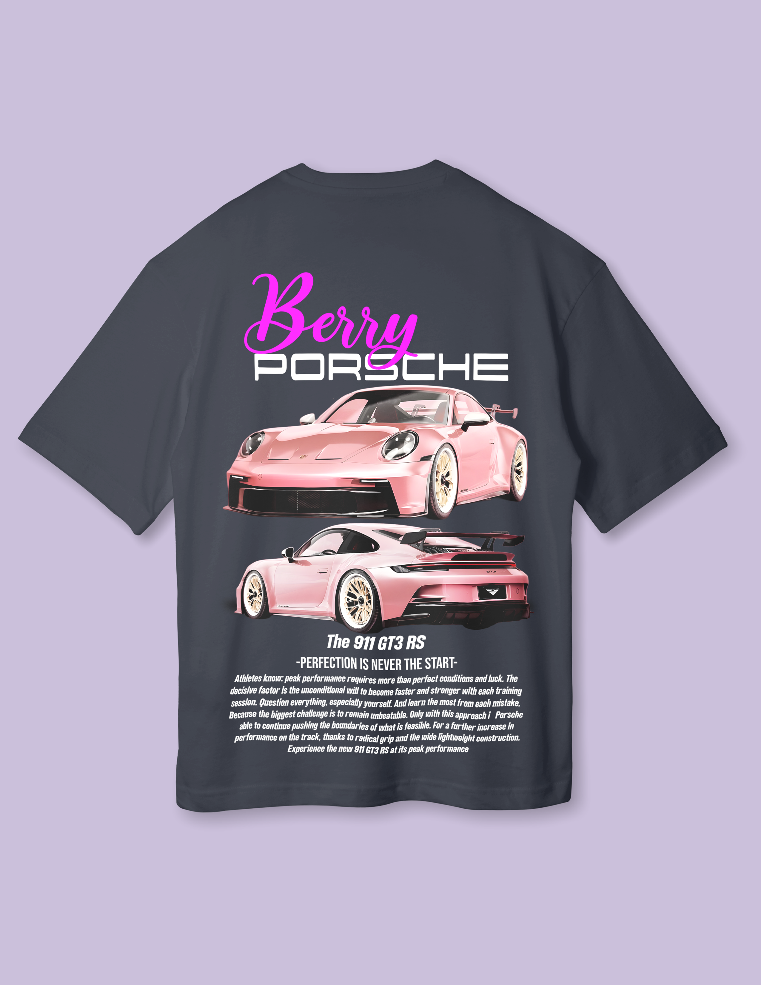 Porsche Inspired Berry Oversized Tee