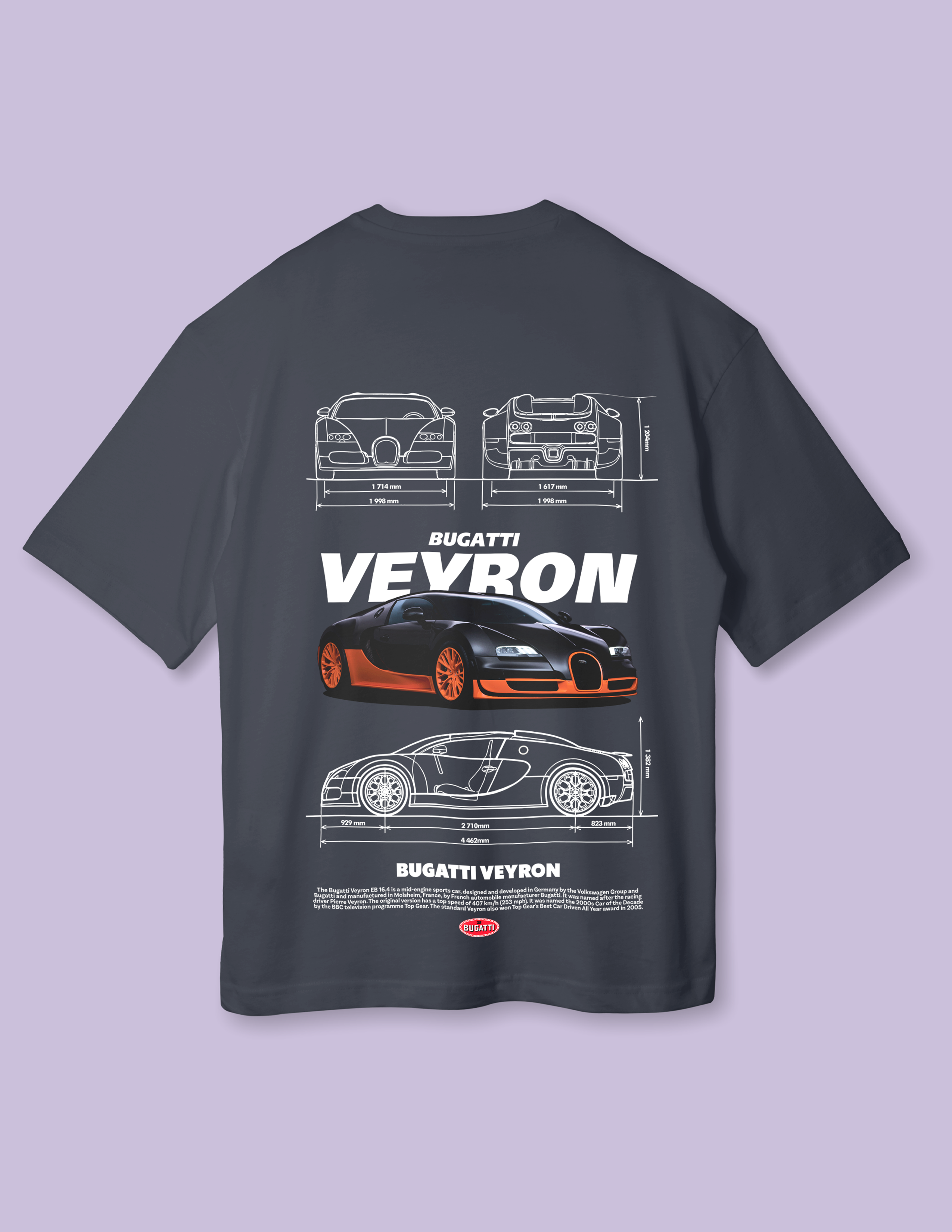 Bugatti Luxury Racing Vibes Drop Shoulder Tee