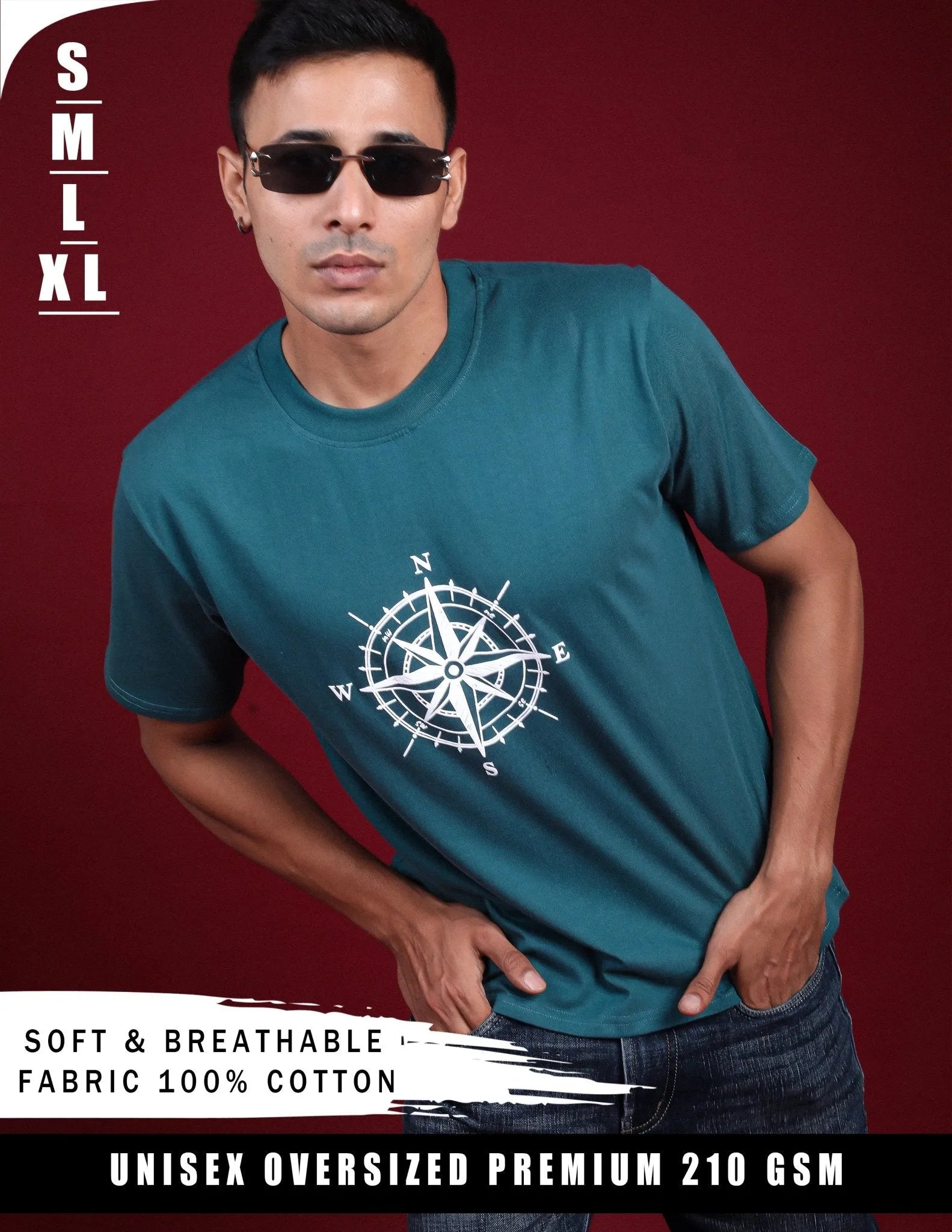 Compass Print Streetwear Tee