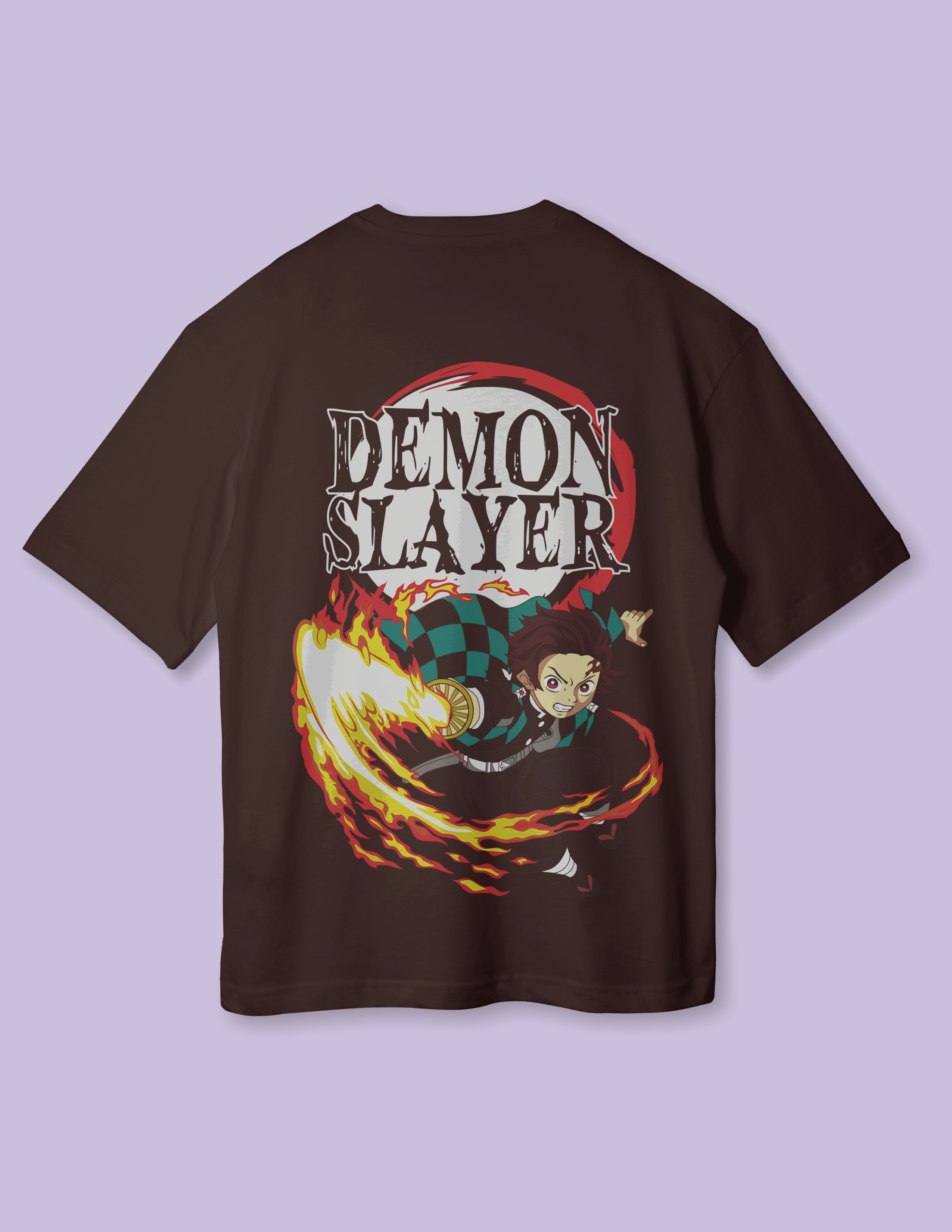 Graphic Printed Round Neck Demon Slayer T-Shirt 