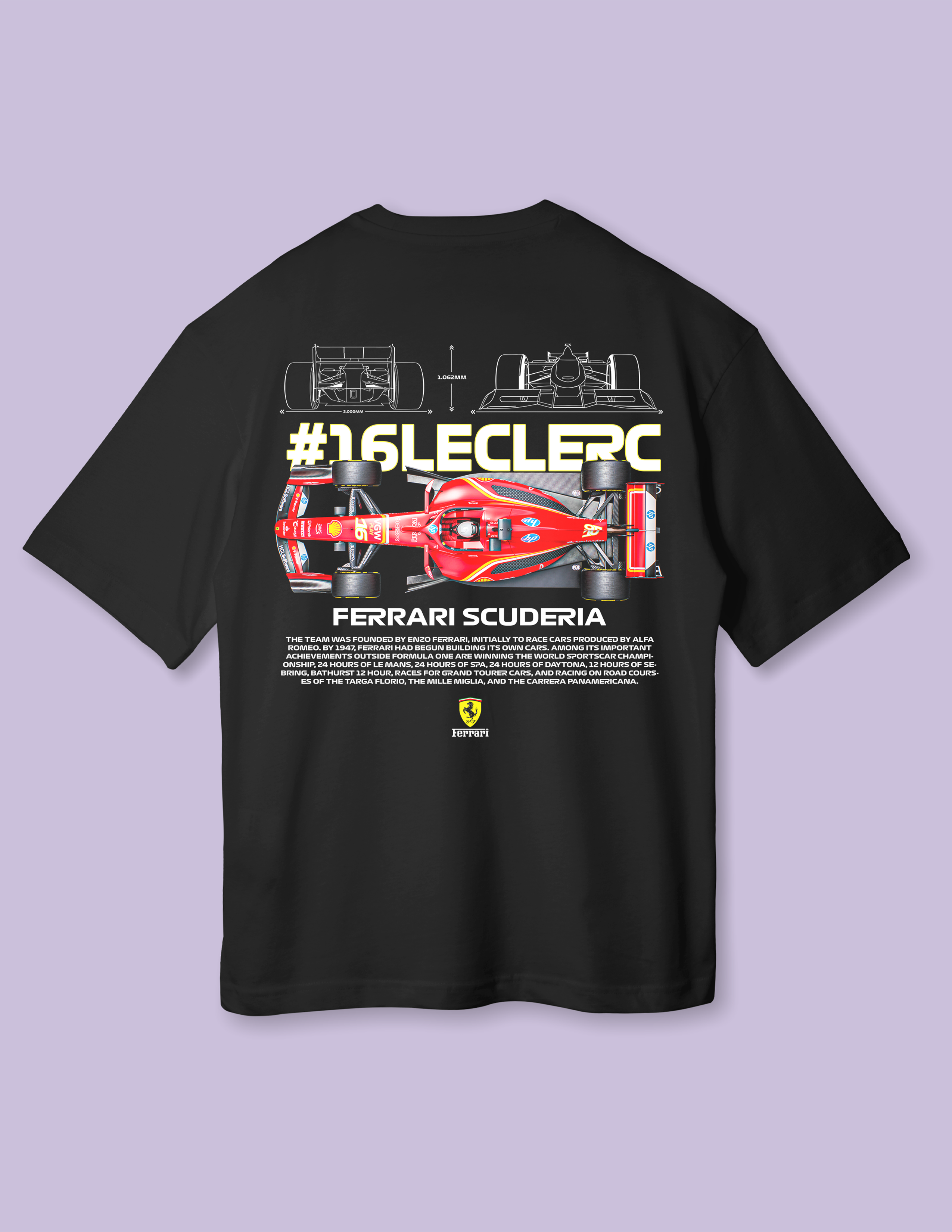 Motorsport Edition Leclerc Ferrari Oversized T-Shirt