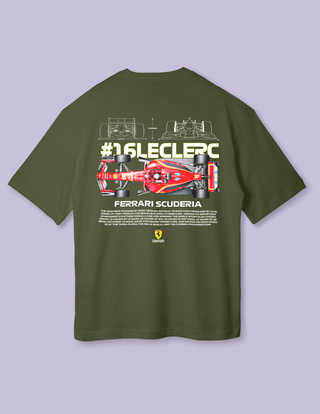 Ferrari Racing Streetwear Charles Leclerc Oversized T-Shirt