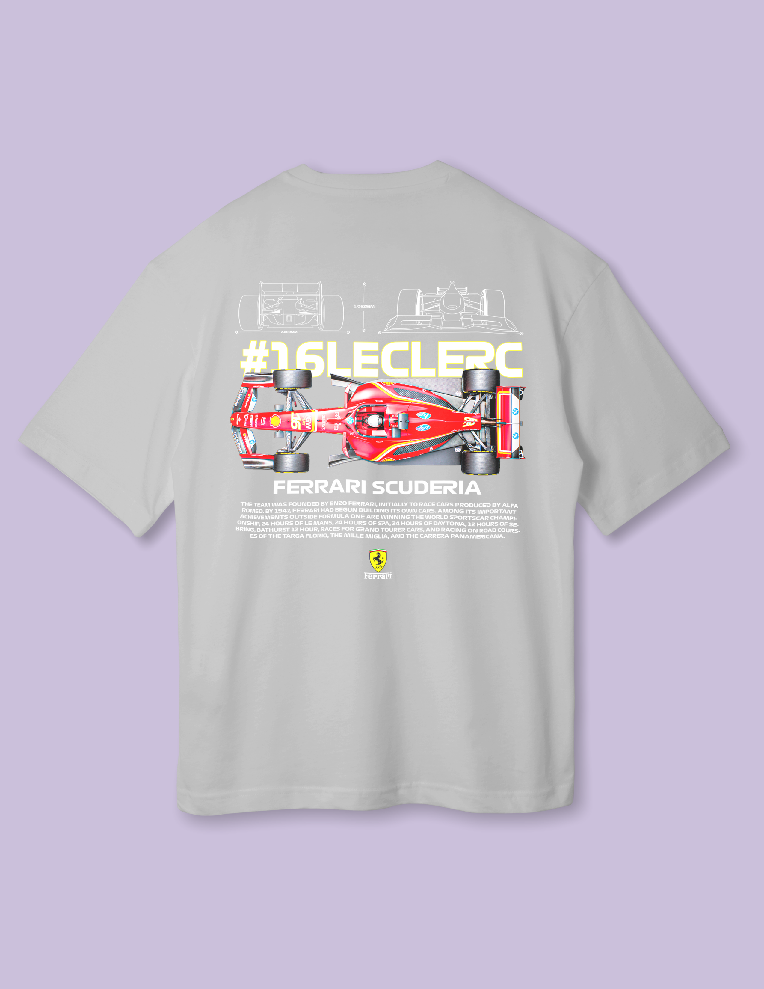 Formula 1 Leclerc Ferrari Oversized T-Shirt