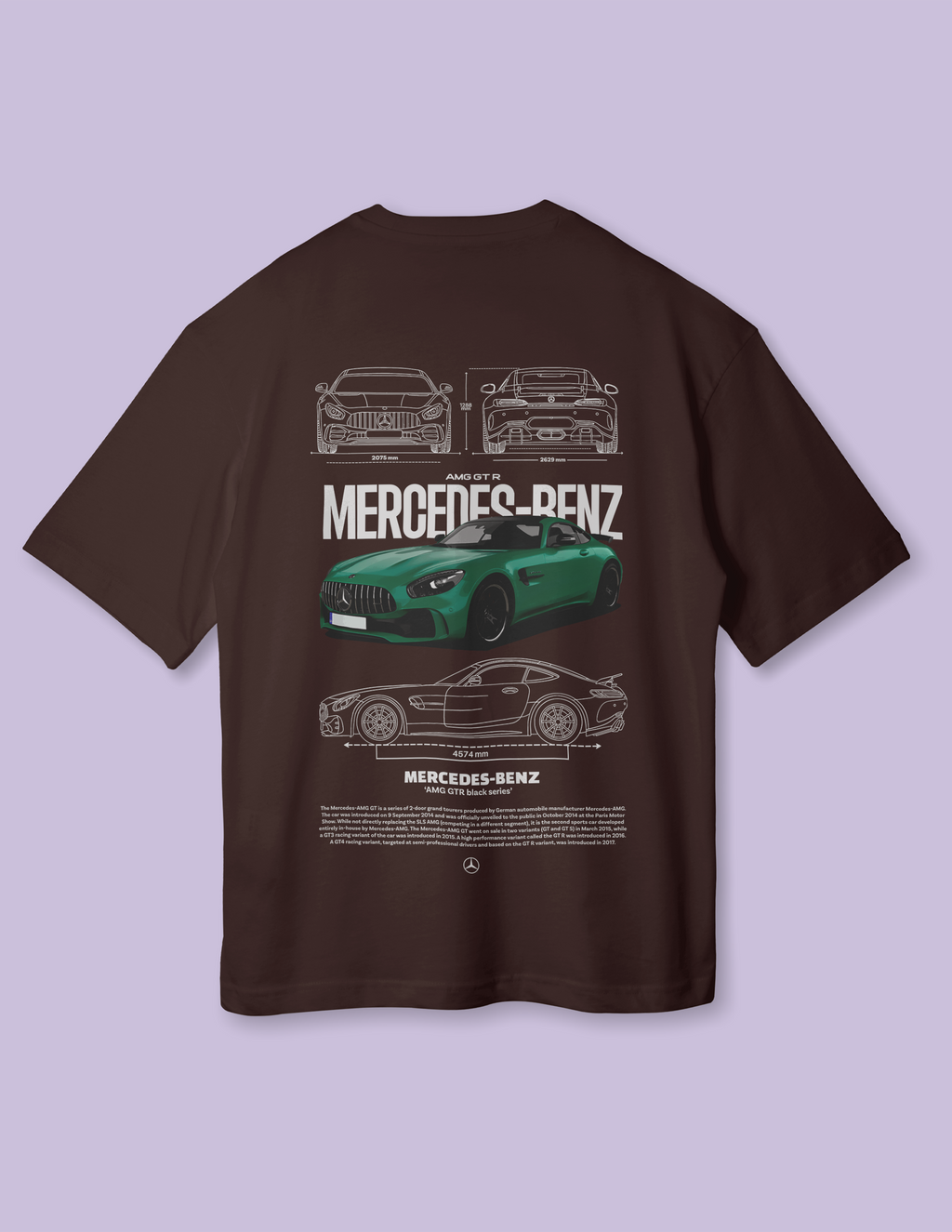 Premium Street Style Mercedes Benz Oversized Unisex T-Shirt