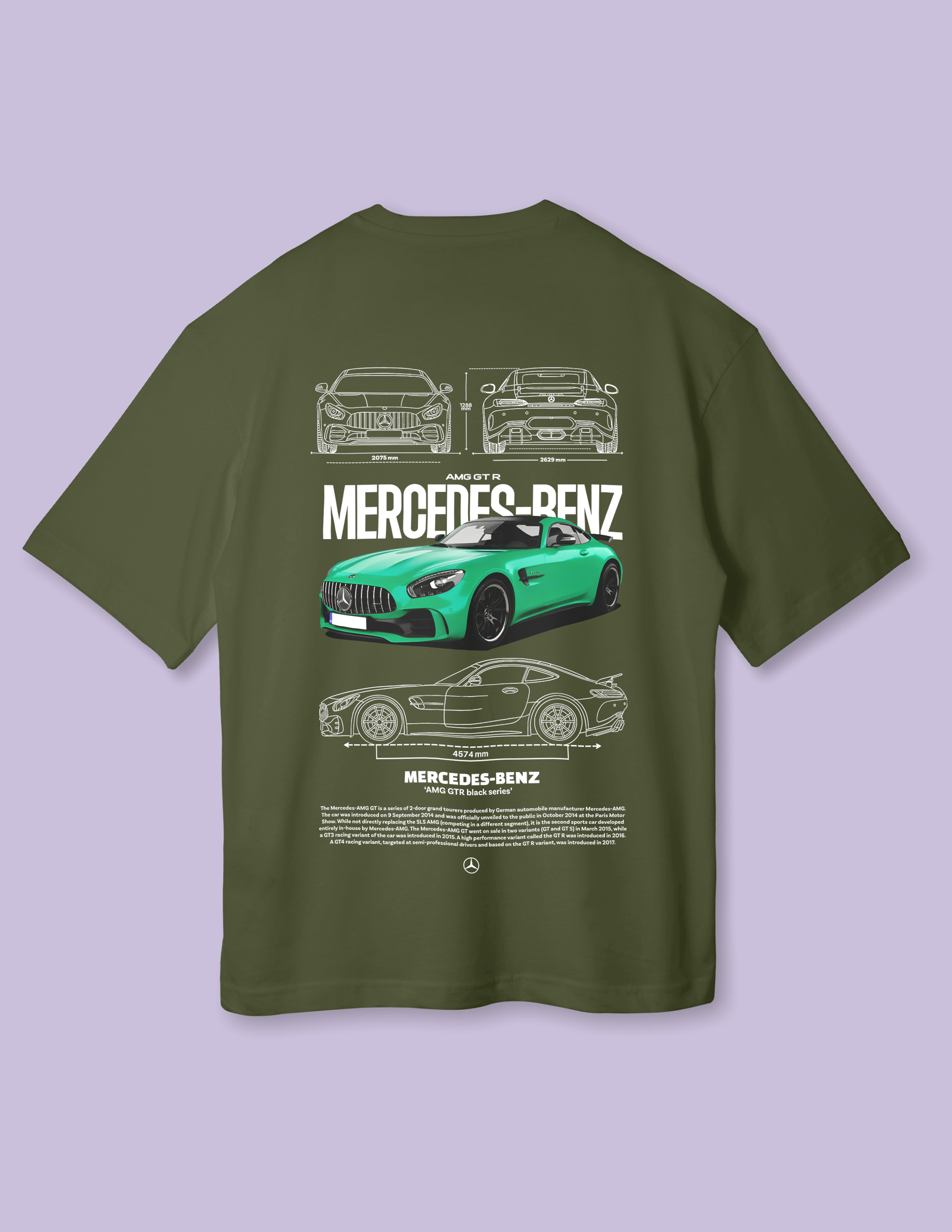 Car Lovers Merch Mercedes Benz Oversized T-Shirt