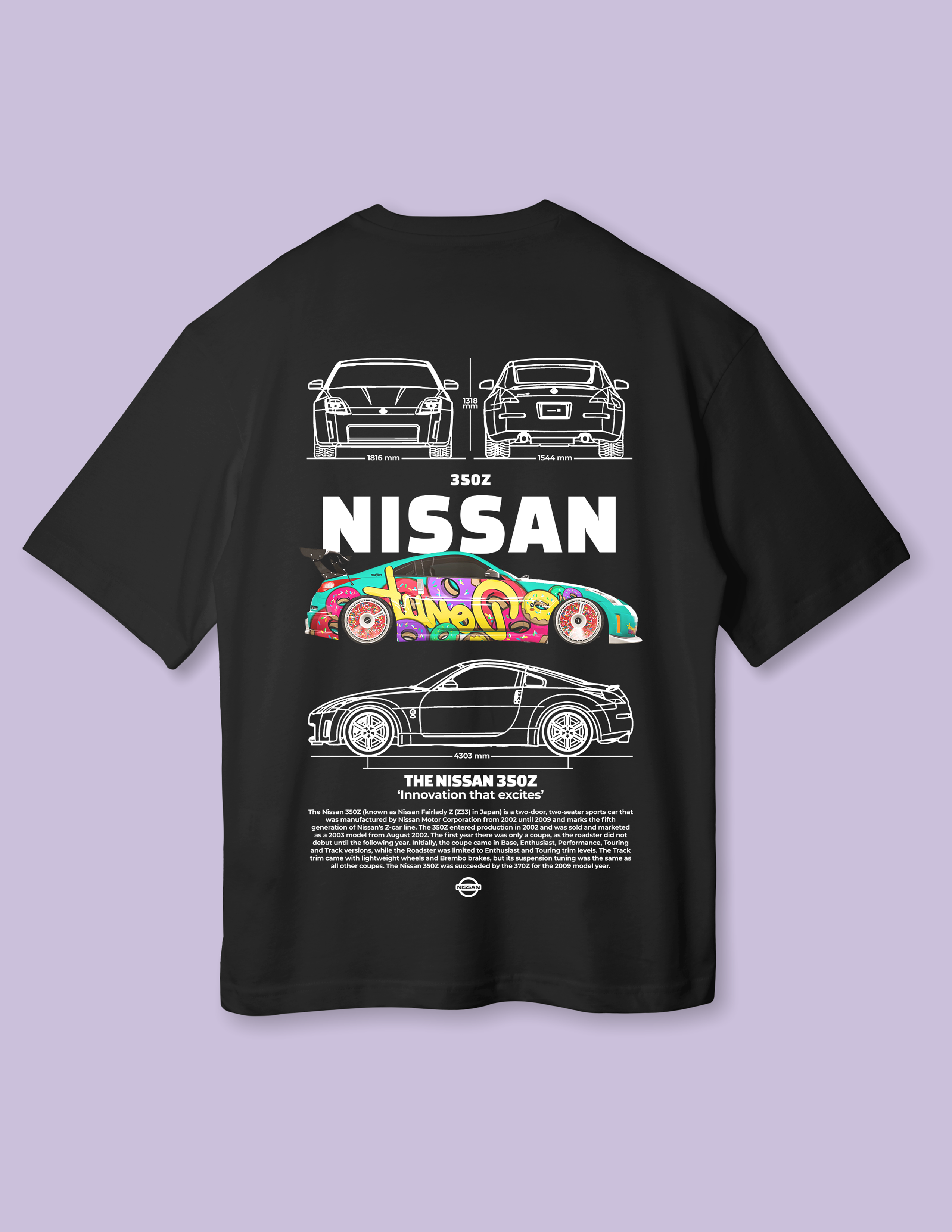JDM Car Nissan 350Z Oversized T-Shirt