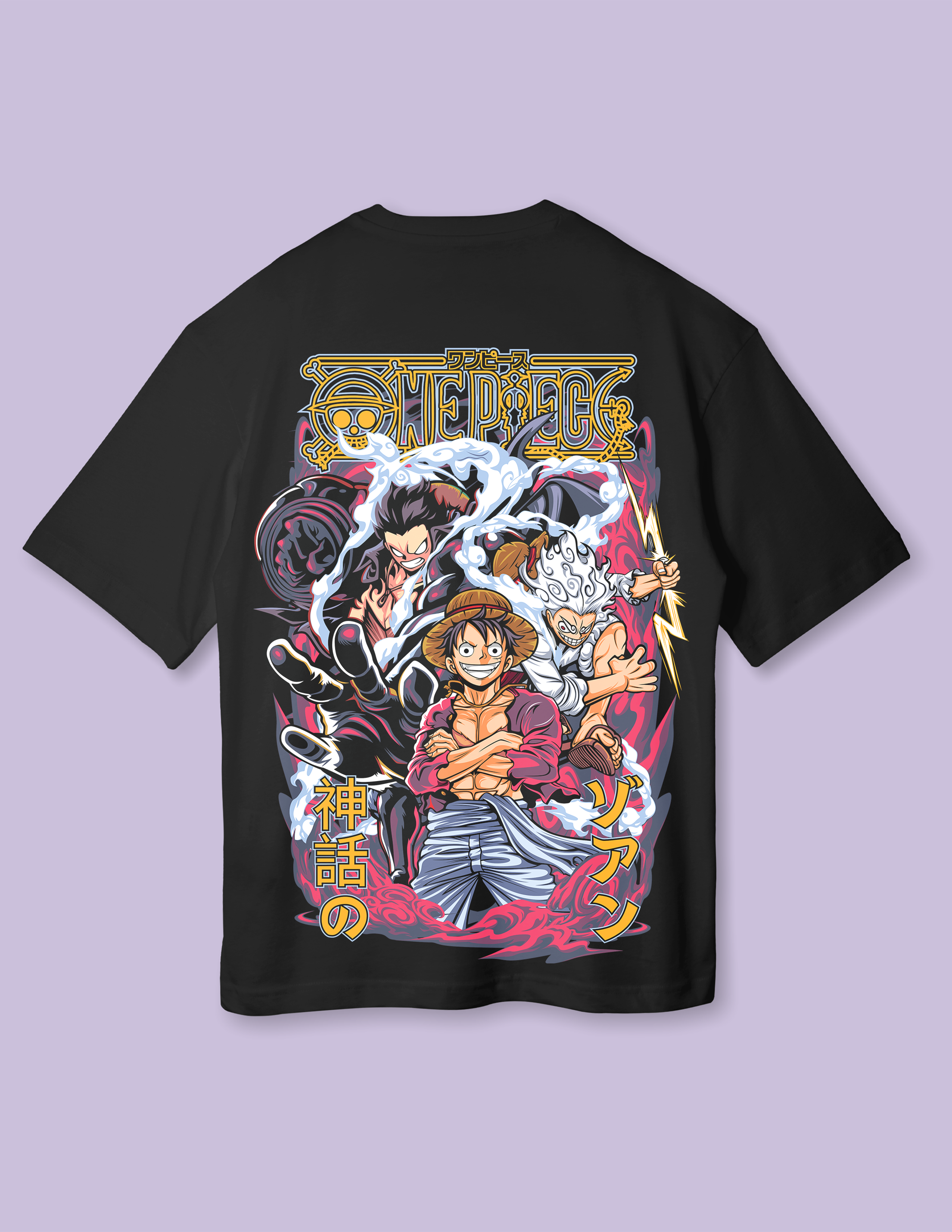 Luffy Wanted Poster One Piece Style Oversized T-Shirt