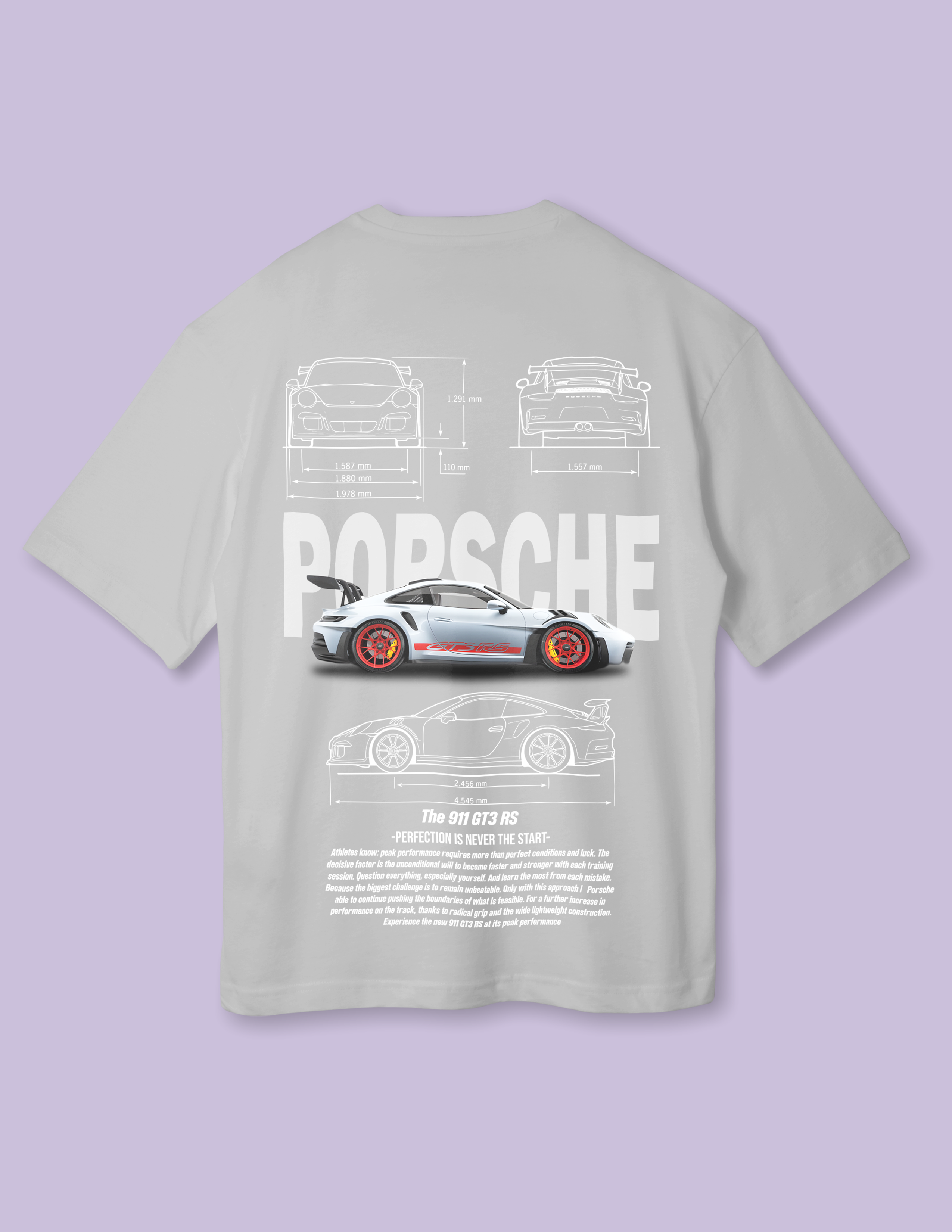 Porsche Streetwear Grey Oversized T-Shirt