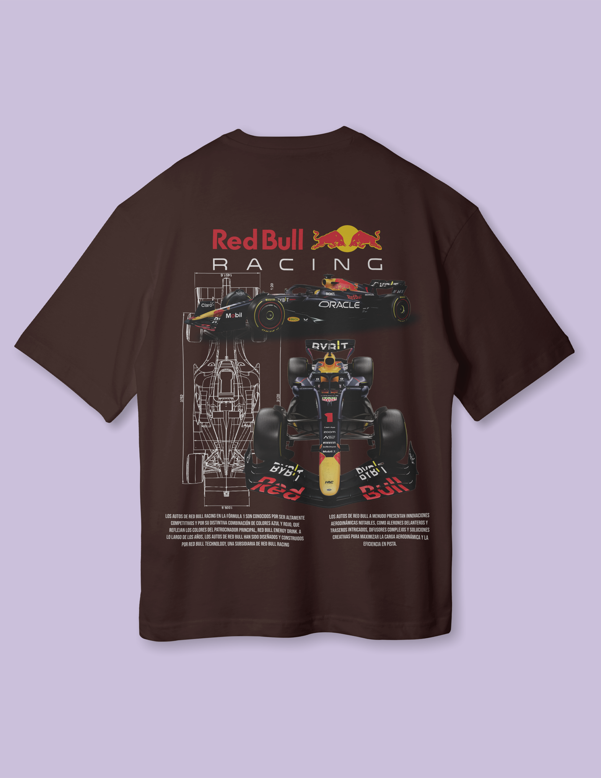 Bold Formula 1 Aesthetic Oversized Red Bull Racing Tee