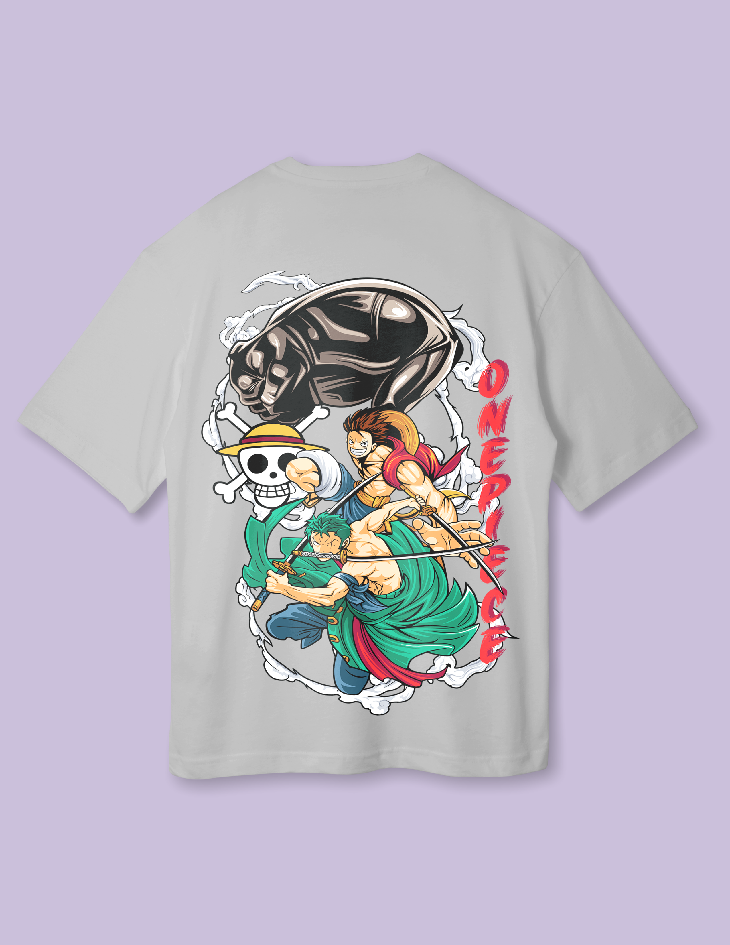 One Piece Samurai Anime Streetwear Zoro Drop Shoulder Tee