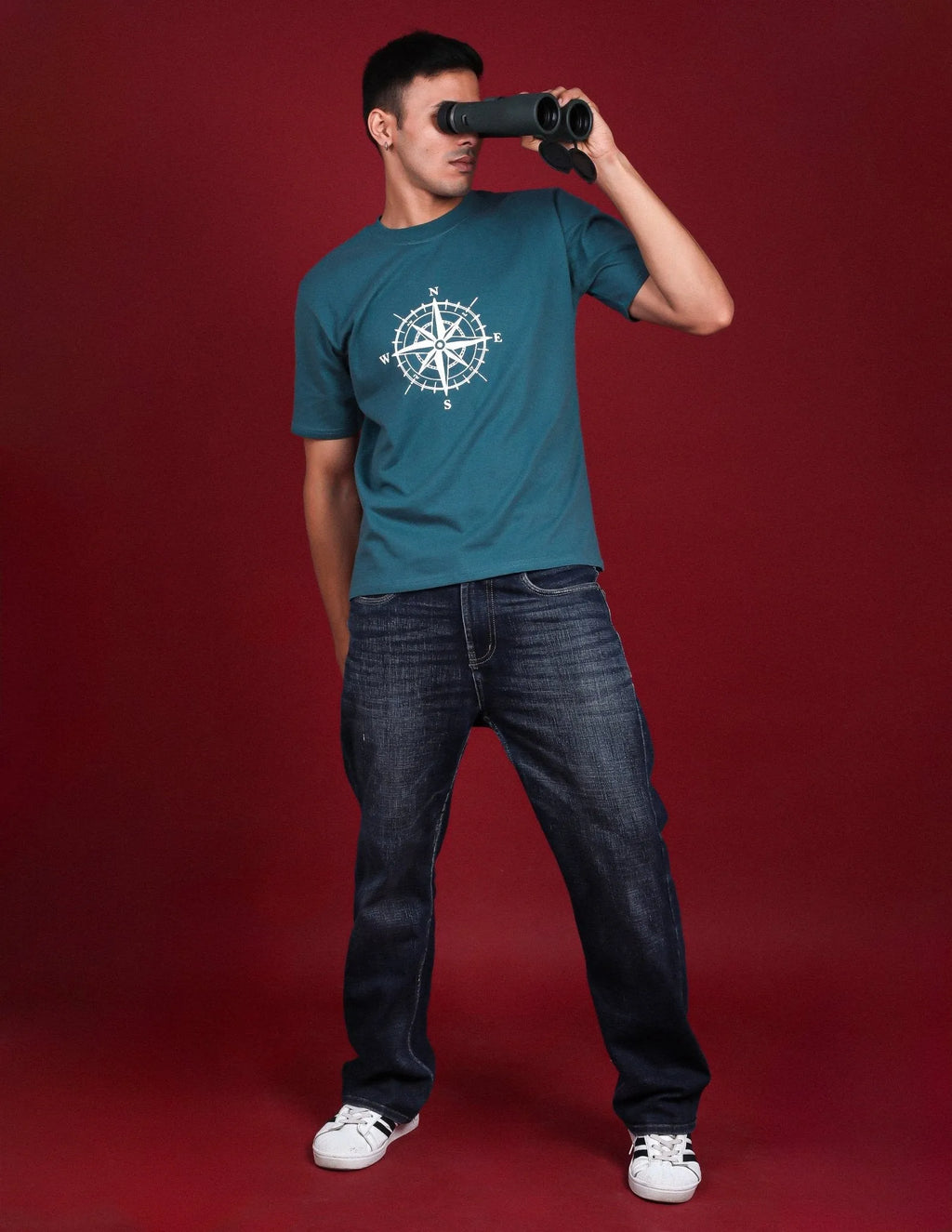 Classic Compass Oversized Relaxed Fit Tee