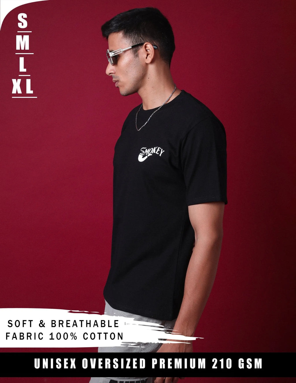 Unisex Smokey Drop Shoulder Tee