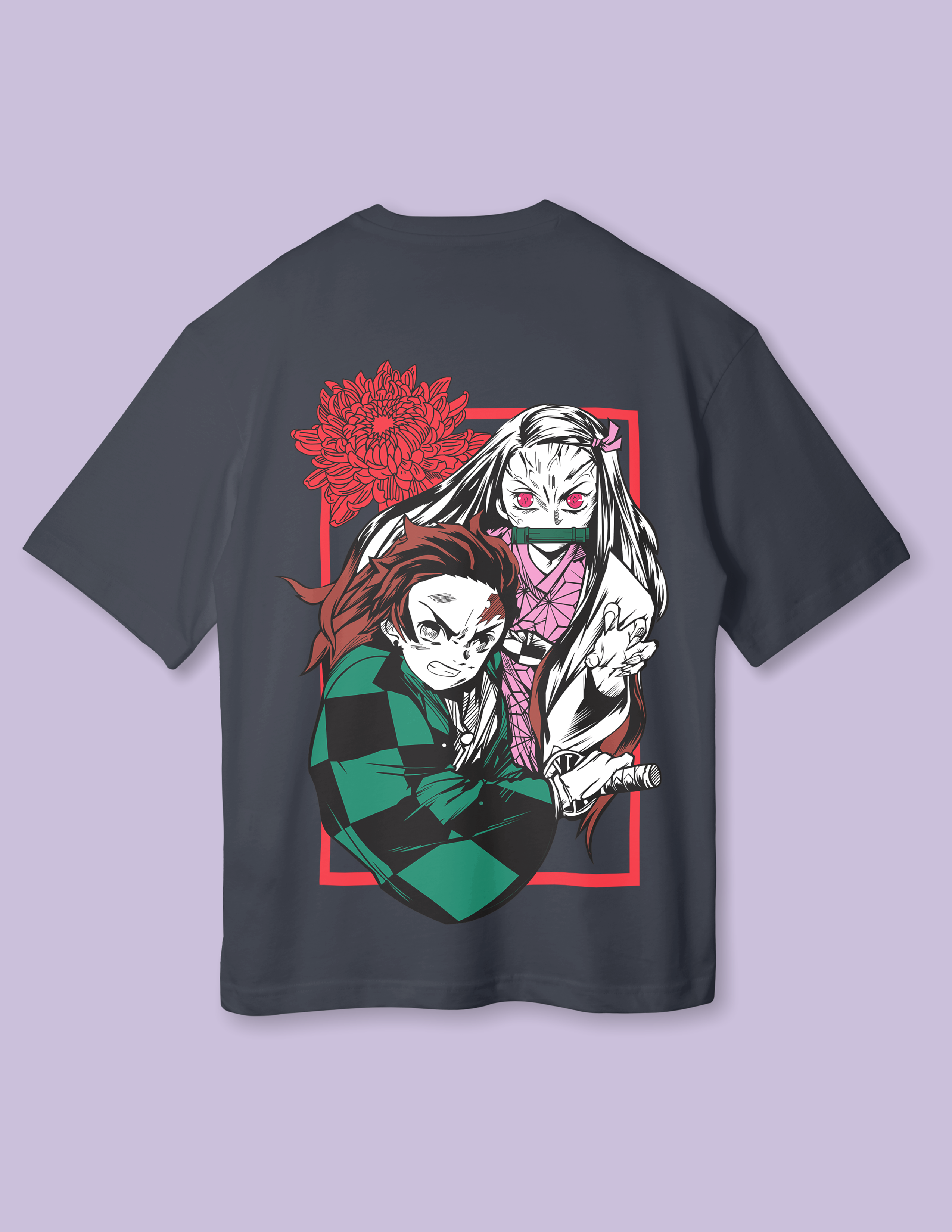 Unisex Tanjiro Kamado Design Oversized T-Shirt