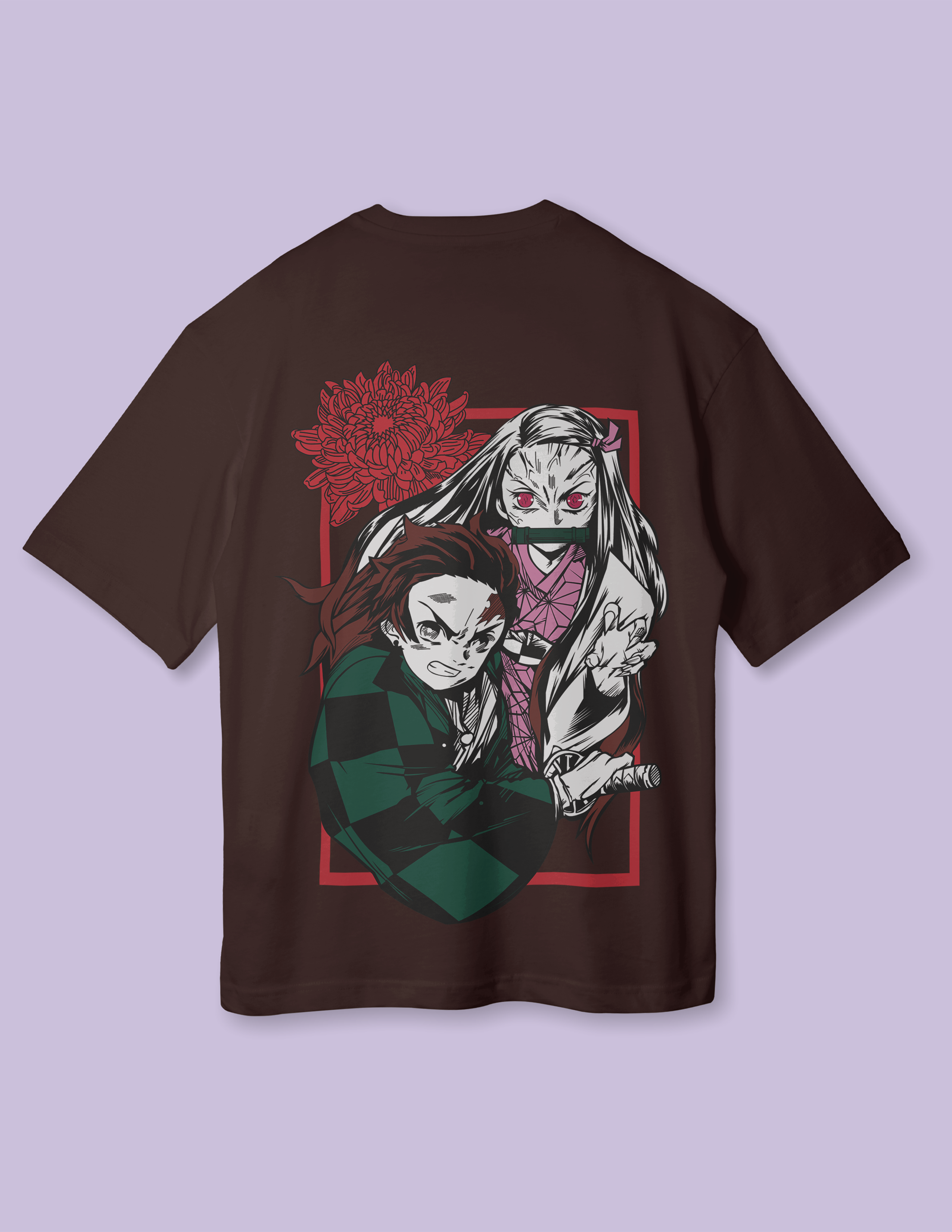 Tanjiro Kamado Streetstyle Oversized Anime T-Shirt