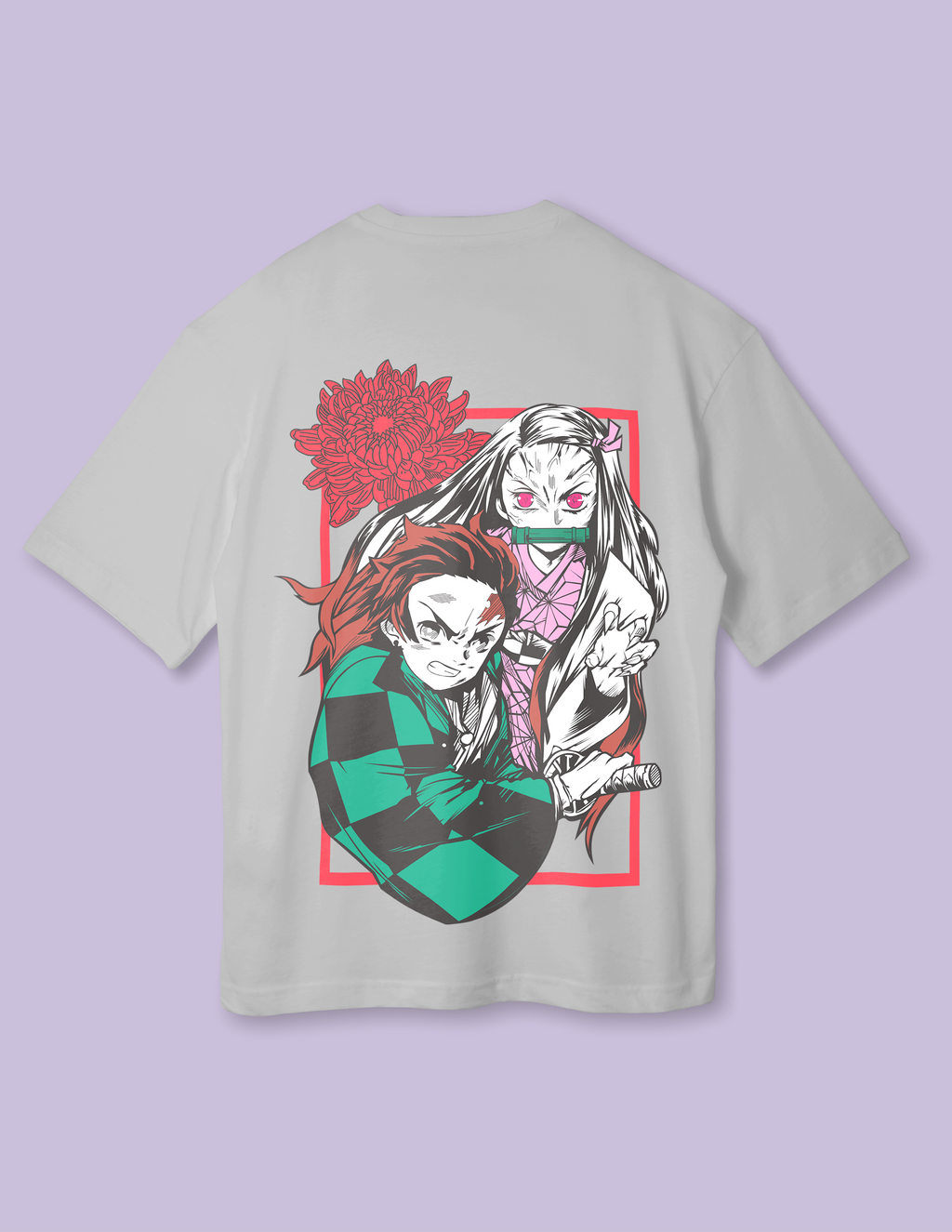 Casual Streetwear Tanjiro Kamado Print Oversized T-Shirt