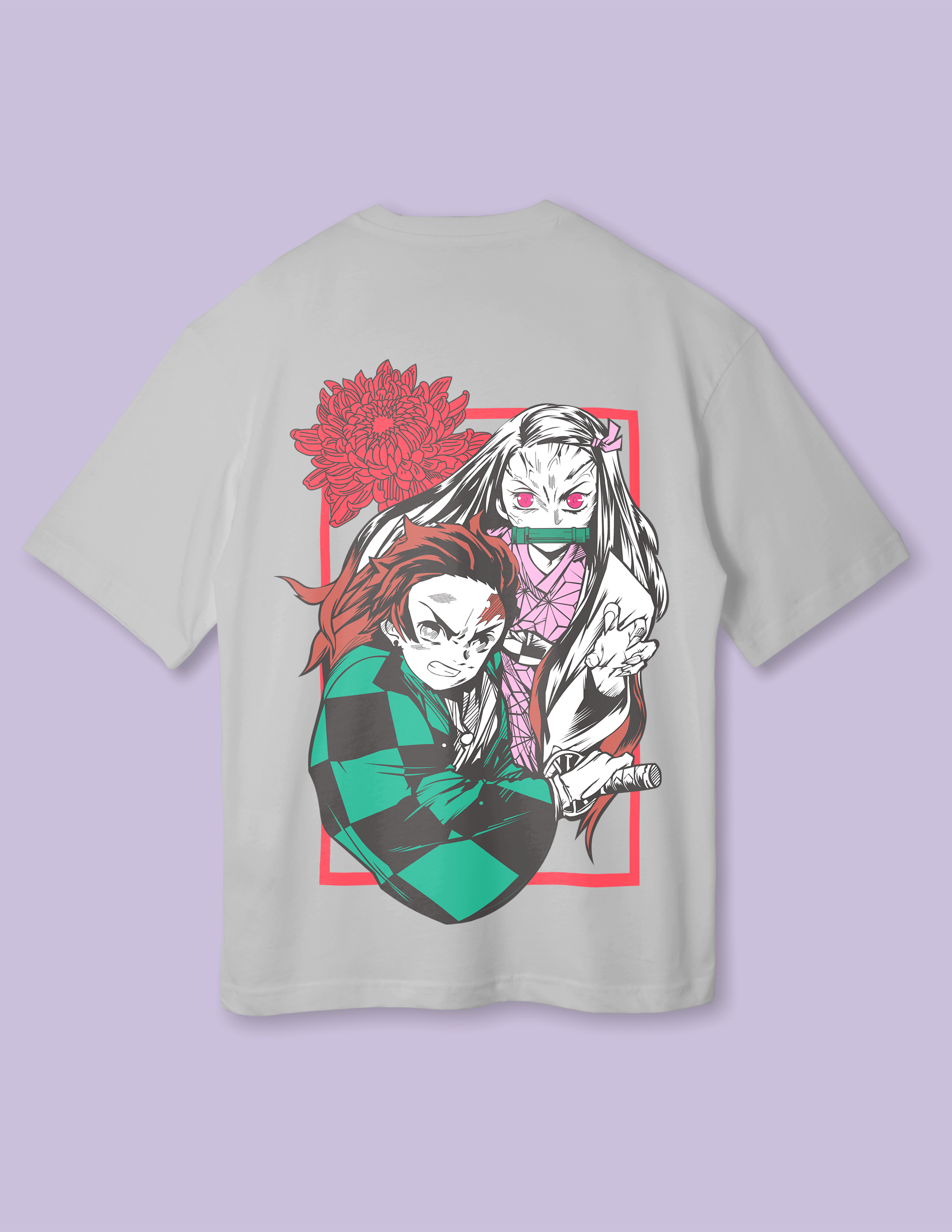 Casual Streetwear Tanjiro Kamado Print Oversized T-Shirt