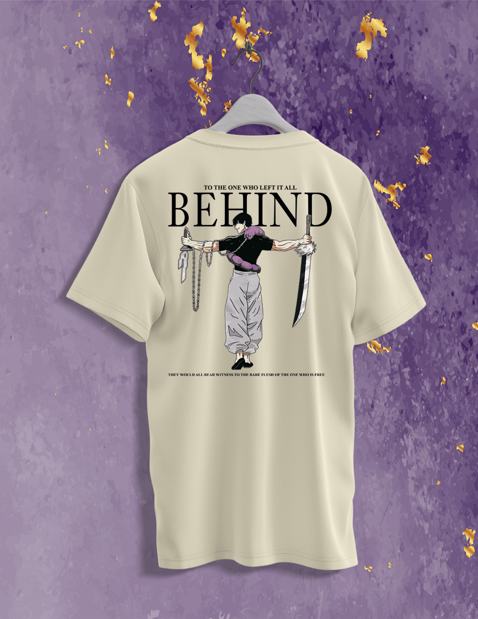 Oversized Toji Print Graphic T-Shirt