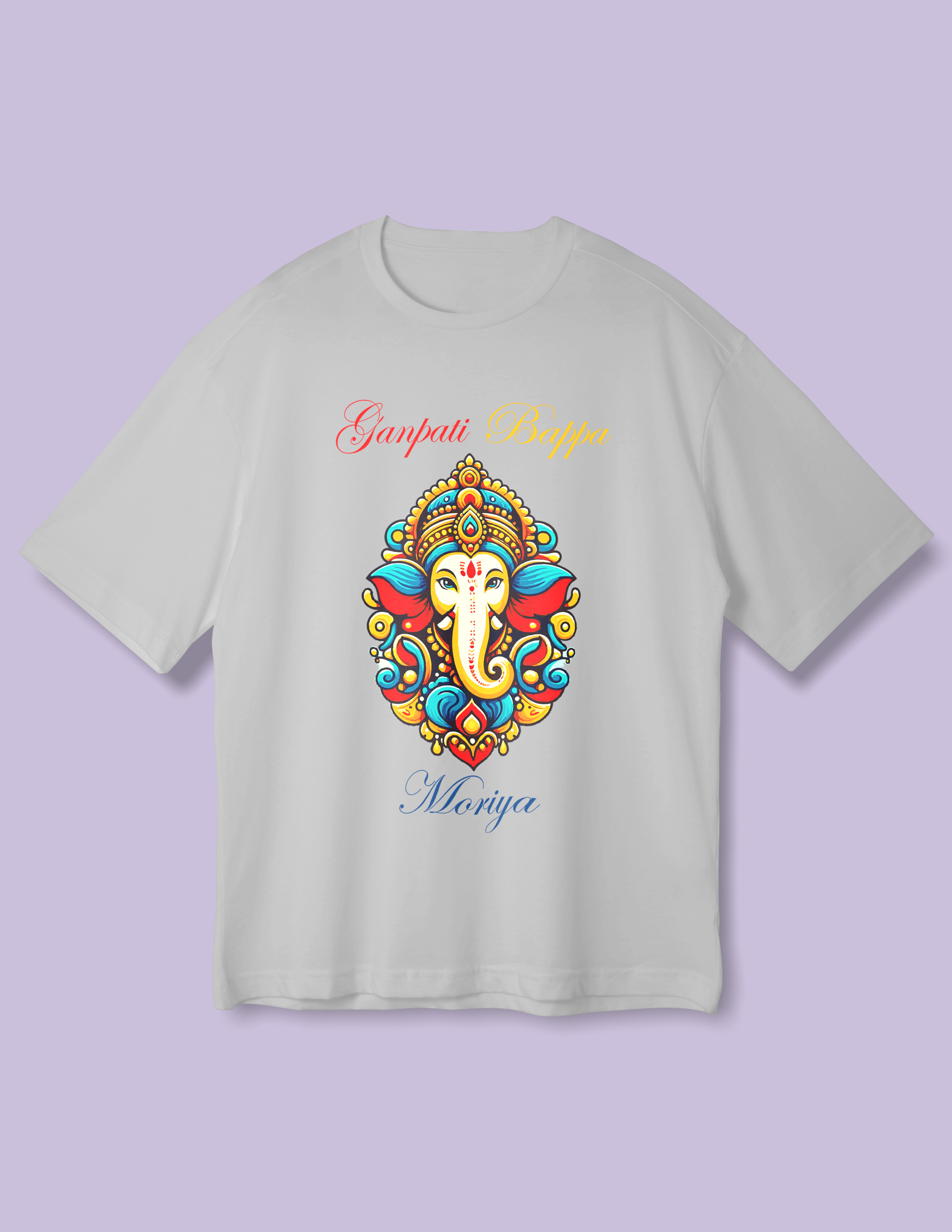 Ganpati bappa printed oversized tshirt