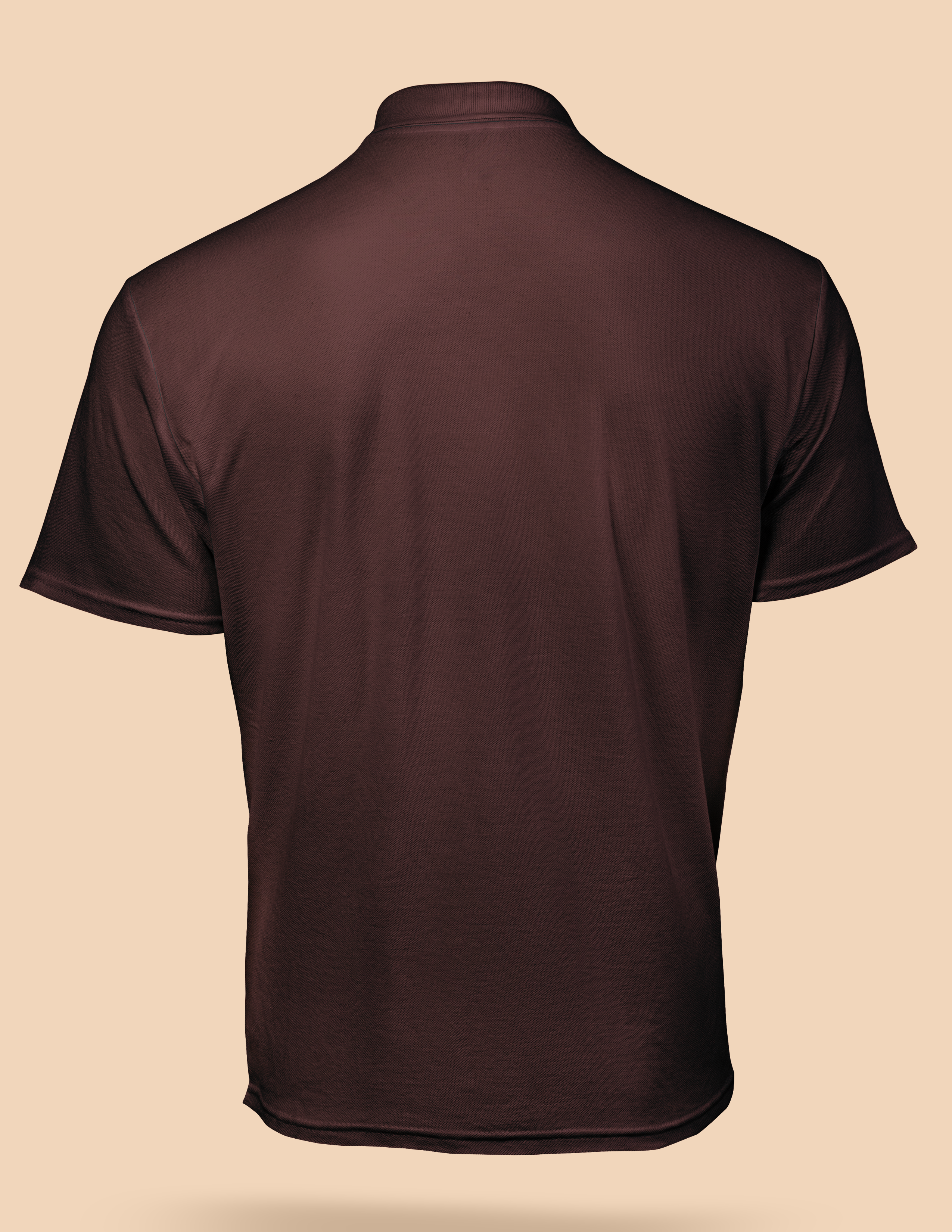 Solid Streetwear Polo T-Shirt Back