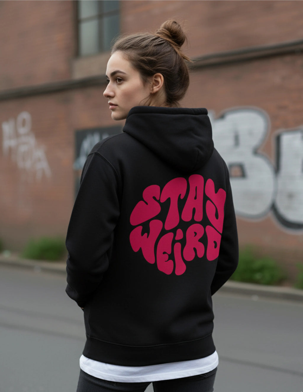 Stay Weird Oversized Hoodies