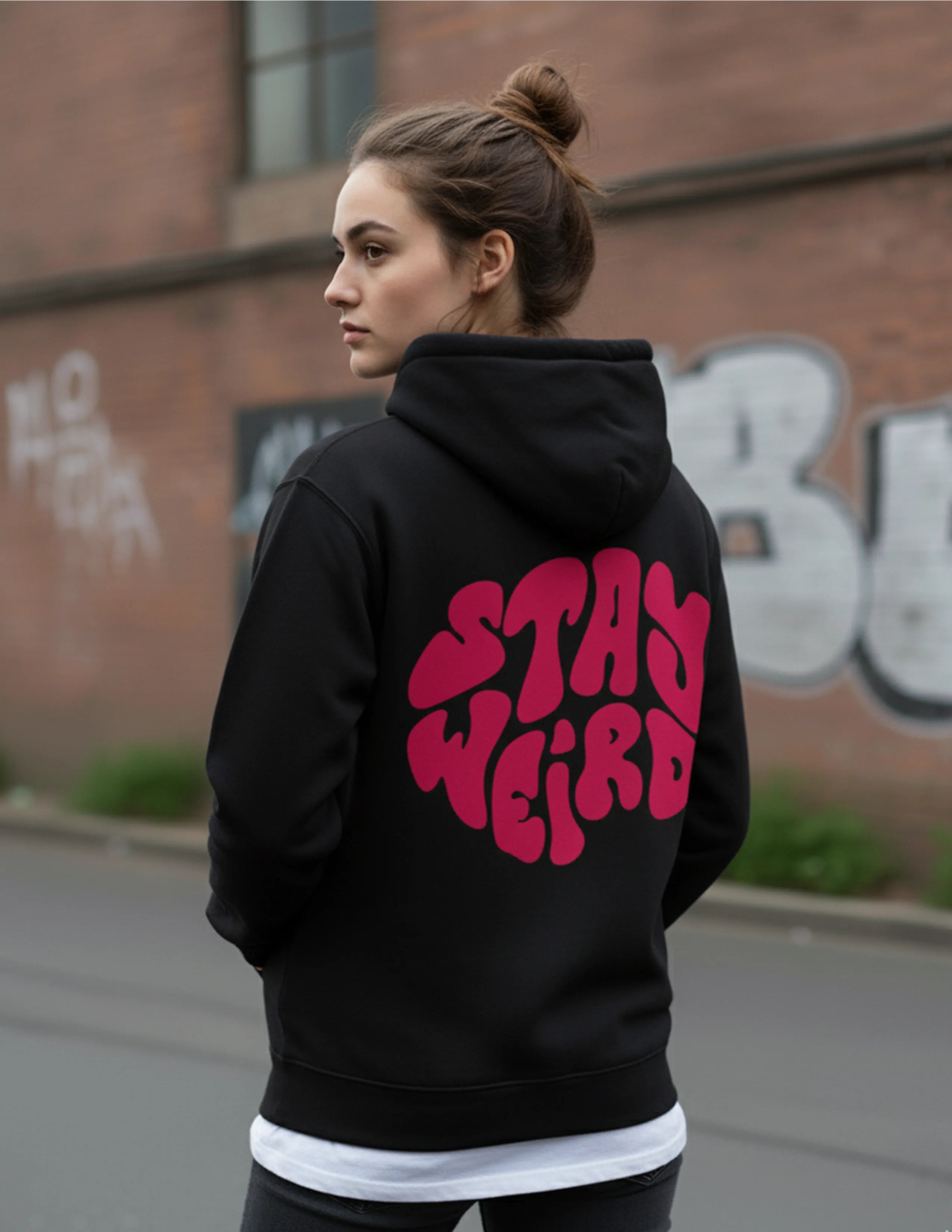 Stay Weird Oversized Hoodies